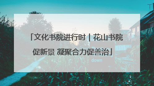 文化书院进行时｜花山书院促新景 凝聚合力促善治