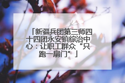 新疆兵团第三师四十四团永安镇综治中心：让职工群众“只跑一扇门”
