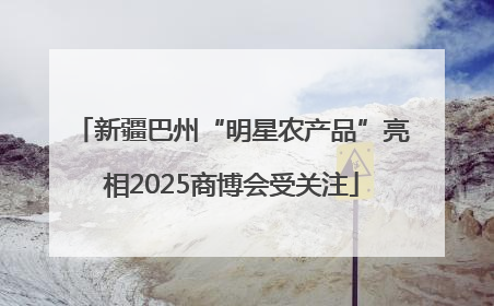 新疆巴州“明星农产品”亮相2025商博会受关注