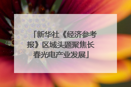 新华社《经济参考报》区域头题聚焦长春光电产业发展