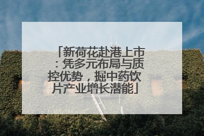 新荷花赴港上市：凭多元布局与质控优势，掘中药饮片产业增长潜能