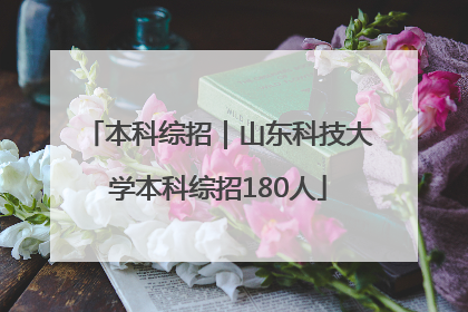 本科综招｜山东科技大学本科综招180人