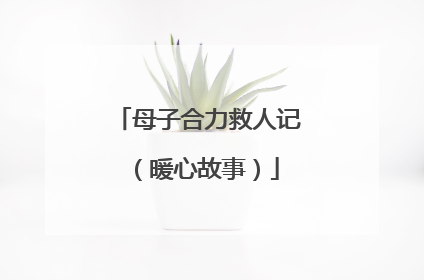 母子合力救人记（暖心故事）