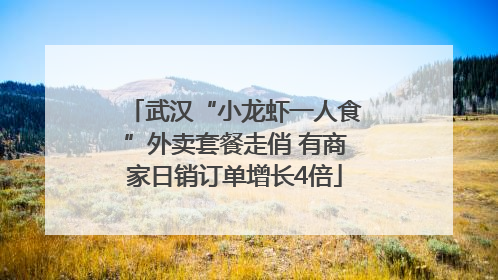 武汉“小龙虾一人食”外卖套餐走俏 有商家日销订单增长4倍