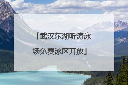 武汉东湖听涛泳场免费泳区开放