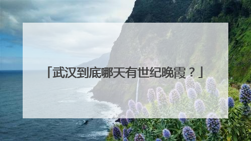 武汉到底哪天有世纪晚霞？