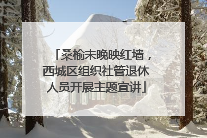 桑榆未晚映红墙，西城区组织社管退休人员开展主题宣讲