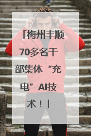 梅州丰顺70多名干部集体“充电”AI技术！