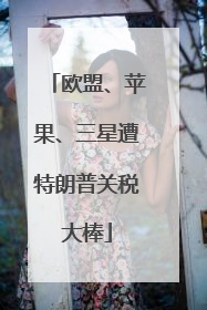 欧盟、苹果、三星遭特朗普关税大棒