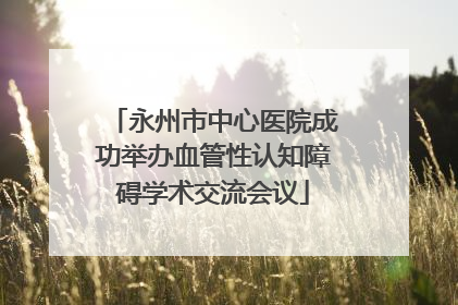 永州市中心医院成功举办血管性认知障碍学术交流会议