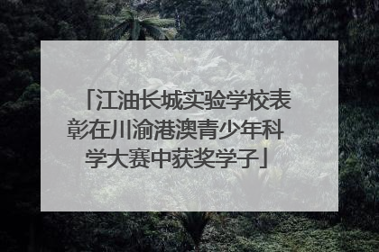 江油长城实验学校表彰在川渝港澳青少年科学大赛中获奖学子