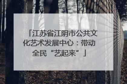 江苏省江阴市公共文化艺术发展中心：带动全民“艺起来”