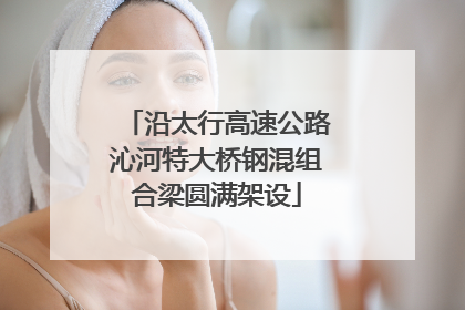 沿太行高速公路沁河特大桥钢混组合梁圆满架设
