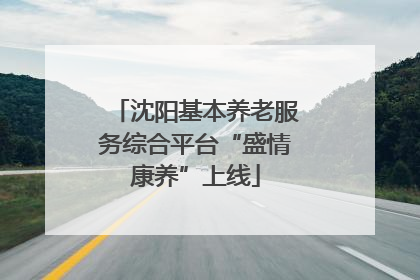 沈阳基本养老服务综合平台“盛情康养”上线