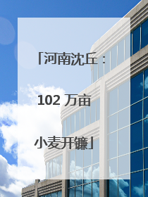 河南沈丘：102 万亩小麦开镰