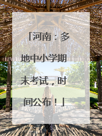 河南：多地中小学期末考试，时间公布！