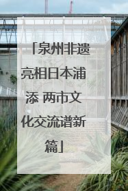 泉州非遗亮相日本浦添 两市文化交流谱新篇