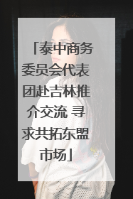 泰中商务委员会代表团赴吉林推介交流 寻求共拓东盟市场