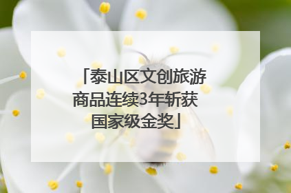 泰山区文创旅游商品连续3年斩获国家级金奖