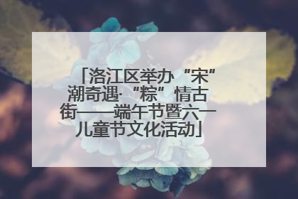 洛江区举办“宋”潮奇遇·“粽”情古街——端午节暨六一儿童节文化活动