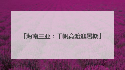 海南三亚：千帆竞渡迎暑期