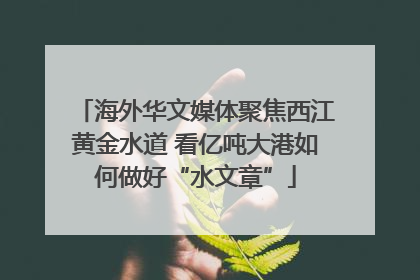 海外华文媒体聚焦西江黄金水道 看亿吨大港如何做好“水文章”