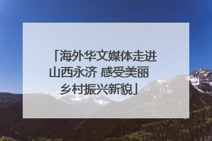 海外华文媒体走进山西永济 感受美丽乡村振兴新貌