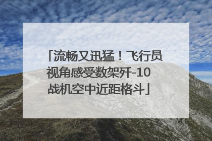 流畅又迅猛！飞行员视角感受数架歼-10战机空中近距格斗