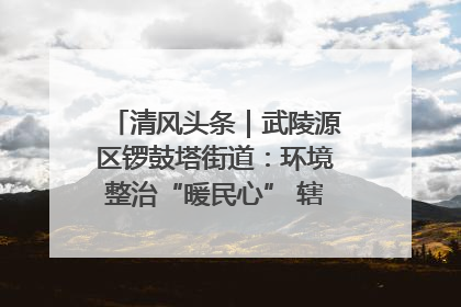 清风头条｜武陵源区锣鼓塔街道：环境整治“暖民心” 辖区面貌“靓”起来