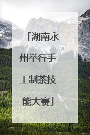 湖南永州举行手工制茶技能大赛