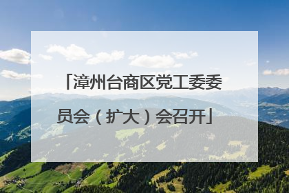 漳州台商区党工委委员会（扩大）会召开