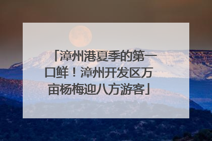 漳州港夏季的第一口鲜！漳州开发区万亩杨梅迎八方游客