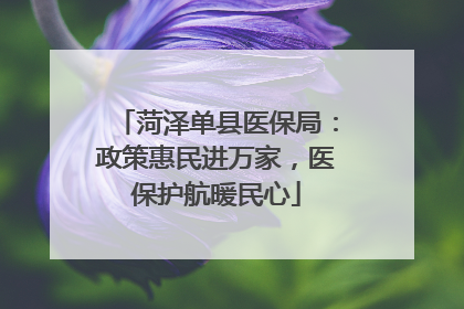 菏泽单县医保局：政策惠民进万家，医保护航暖民心