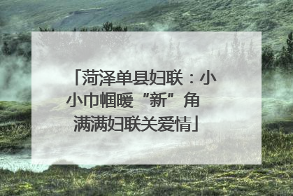 菏泽单县妇联：小小巾帼暖“新”角 满满妇联关爱情