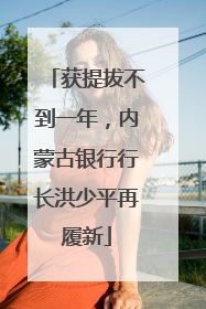 获提拔不到一年，内蒙古银行行长洪少平再履新
