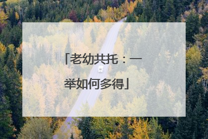 老幼共托：一举如何多得