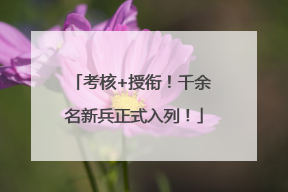 考核+授衔！千余名新兵正式入列！