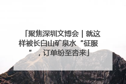 聚焦深圳文博会｜就这样被长白山矿泉水“征服”，订单纷至沓来
