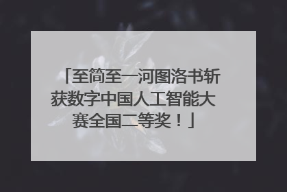 至简至一河图洛书斩获数字中国人工智能大赛全国二等奖！