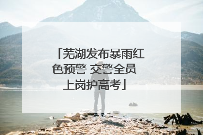 芜湖发布暴雨红色预警 交警全员上岗护高考