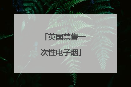 英国禁售一次性电子烟