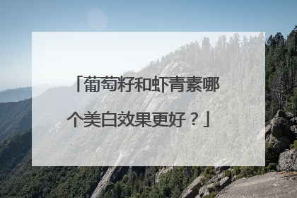 葡萄籽和虾青素哪个美白效果更好？