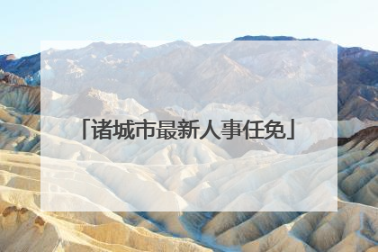 诸城市最新人事任免