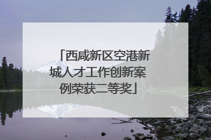 西咸新区空港新城人才工作创新案例荣获二等奖
