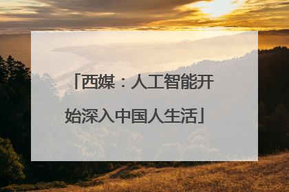 西媒：人工智能开始深入中国人生活