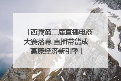 西藏第二届直播电商大赛落幕 直播带货成高原经济新引擎