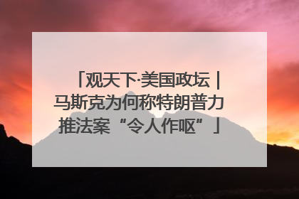 观天下·美国政坛｜马斯克为何称特朗普力推法案“令人作呕”