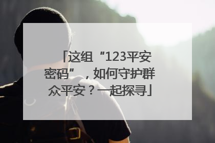这组“123平安密码”，如何守护群众平安？一起探寻