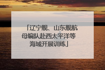 辽宁舰、山东舰航母编队赴西太平洋等海域开展训练