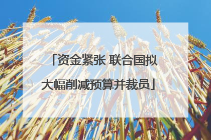 资金紧张 联合国拟大幅削减预算并裁员